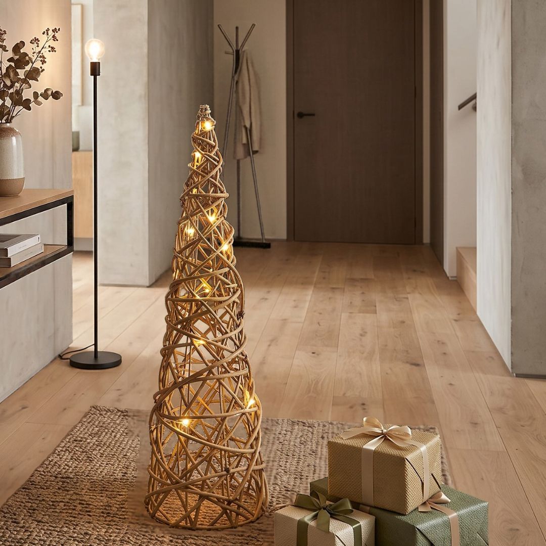 Guirlande LED à piles 0,3W 3100K 1,5m avec étoiles dorées