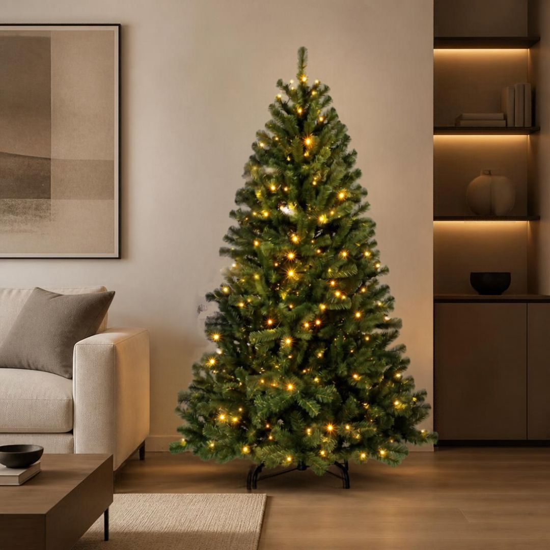 Árbol de Navidad con 260 Luces Leds Cálidas 180cm