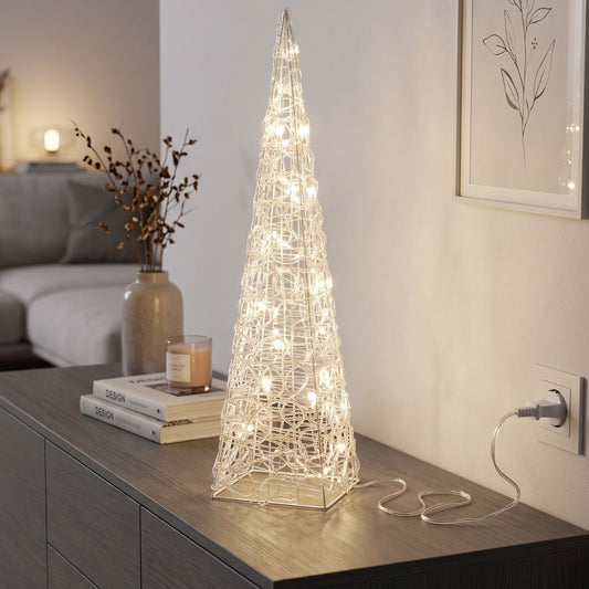 Sapin de Noël LED avec lumières blanches 40 cm