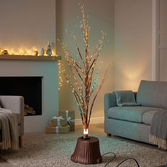 Sapin de Noël à Fibre Optique Multicolore 150 cm
