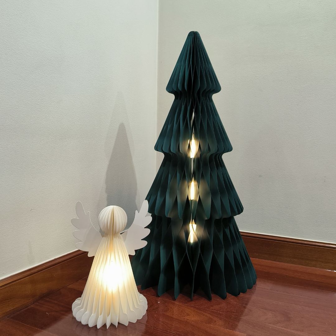 A guirlanda luminosa 3D do Natal 36cm 960 diodos emissores de luz aquece a luz 3000k