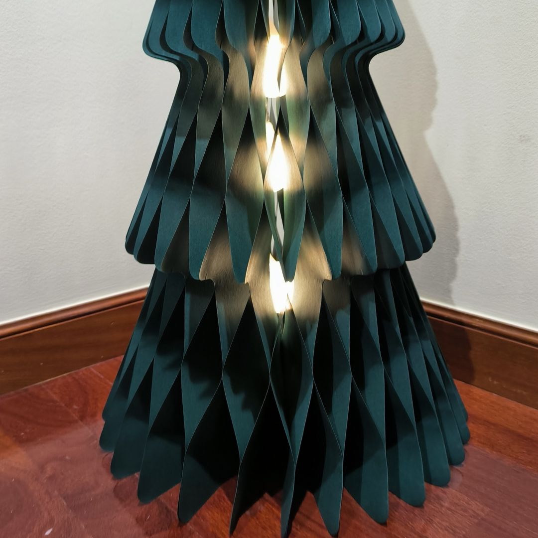 A guirlanda luminosa 3D do Natal 36cm 960 diodos emissores de luz aquece a luz 3000k