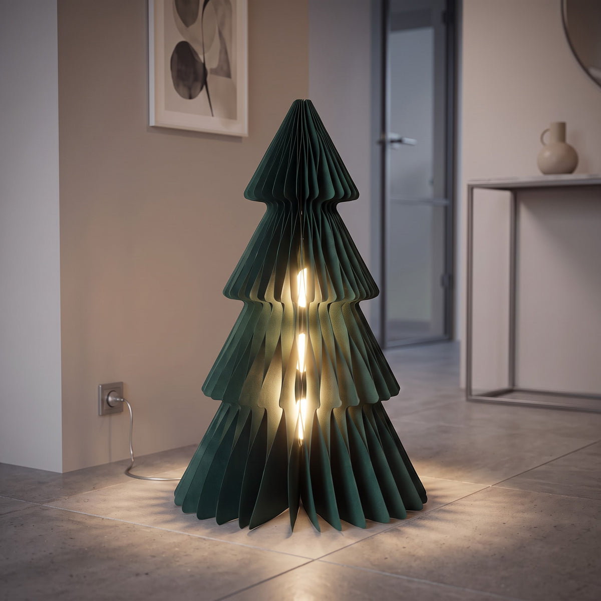Couronne de Noël Lumineuse 3D 36cm 960 Leds Lumière Chaude 3000k