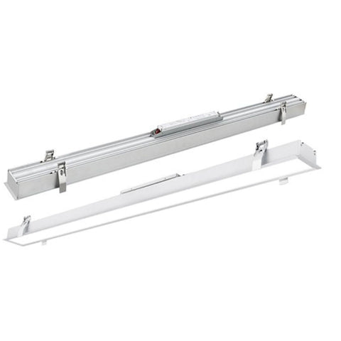 Barra Lineal Led Empotrada, de aluminio blanco 120cm 40W 4200K