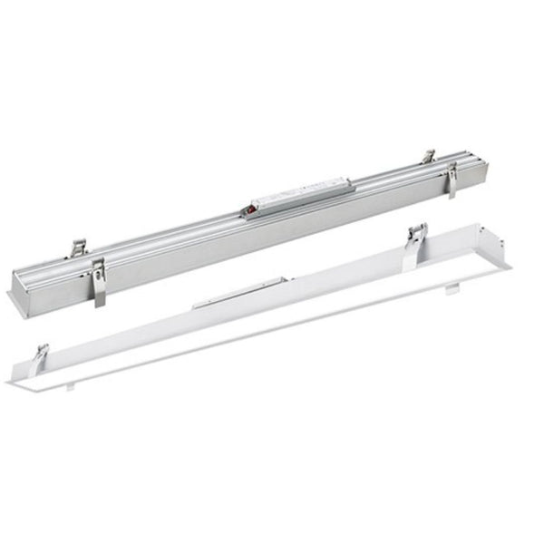 Barra Lineal Led Empotrada, de aluminio blanco 240cm 80W 4200K
