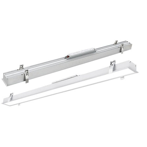 Barra Lineal Led Empotrada, de aluminio blanco 60cm 20W 4200K