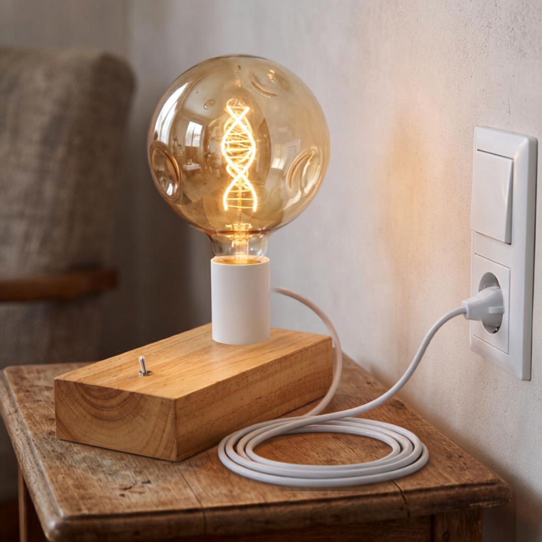 Candeeiro de mesa LED recarregável de 1,5 W com mudança de tom e intensidade de luz