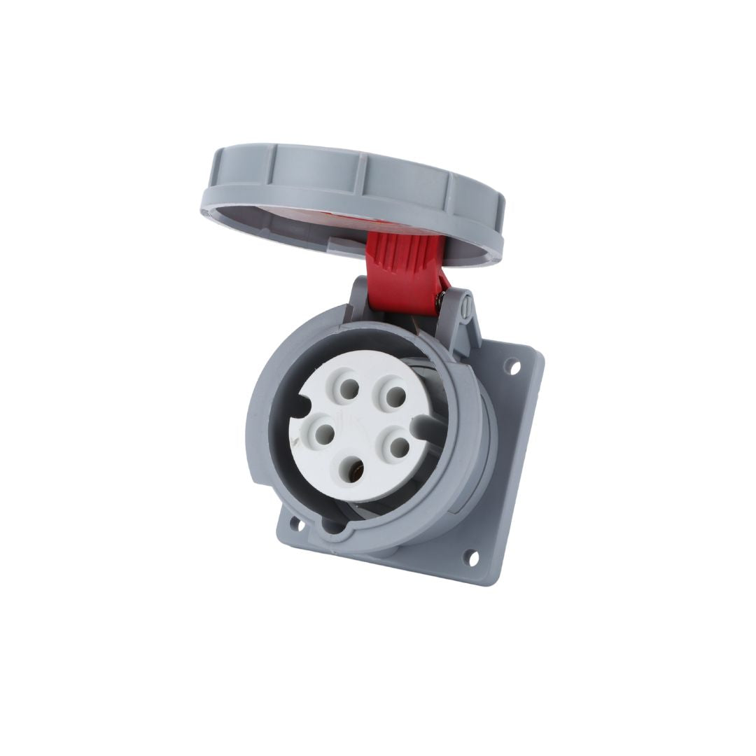 Base cuadrado inclinado industrial IP67 con tapa – 16A / 32A – Varias configuraciones