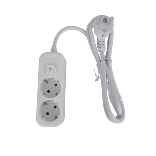 Extensão elétrica com 6 tomadas, tampa, interruptor iluminado e cabo 3x1,5mm