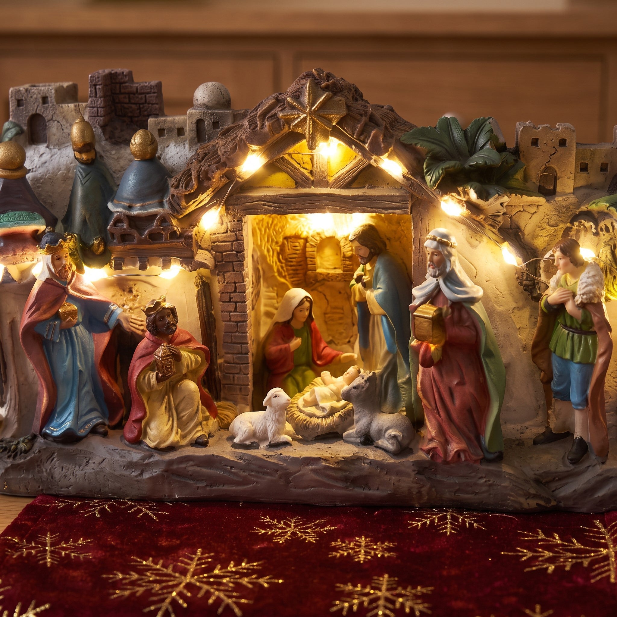 Figura conduzida da natividade de Natal