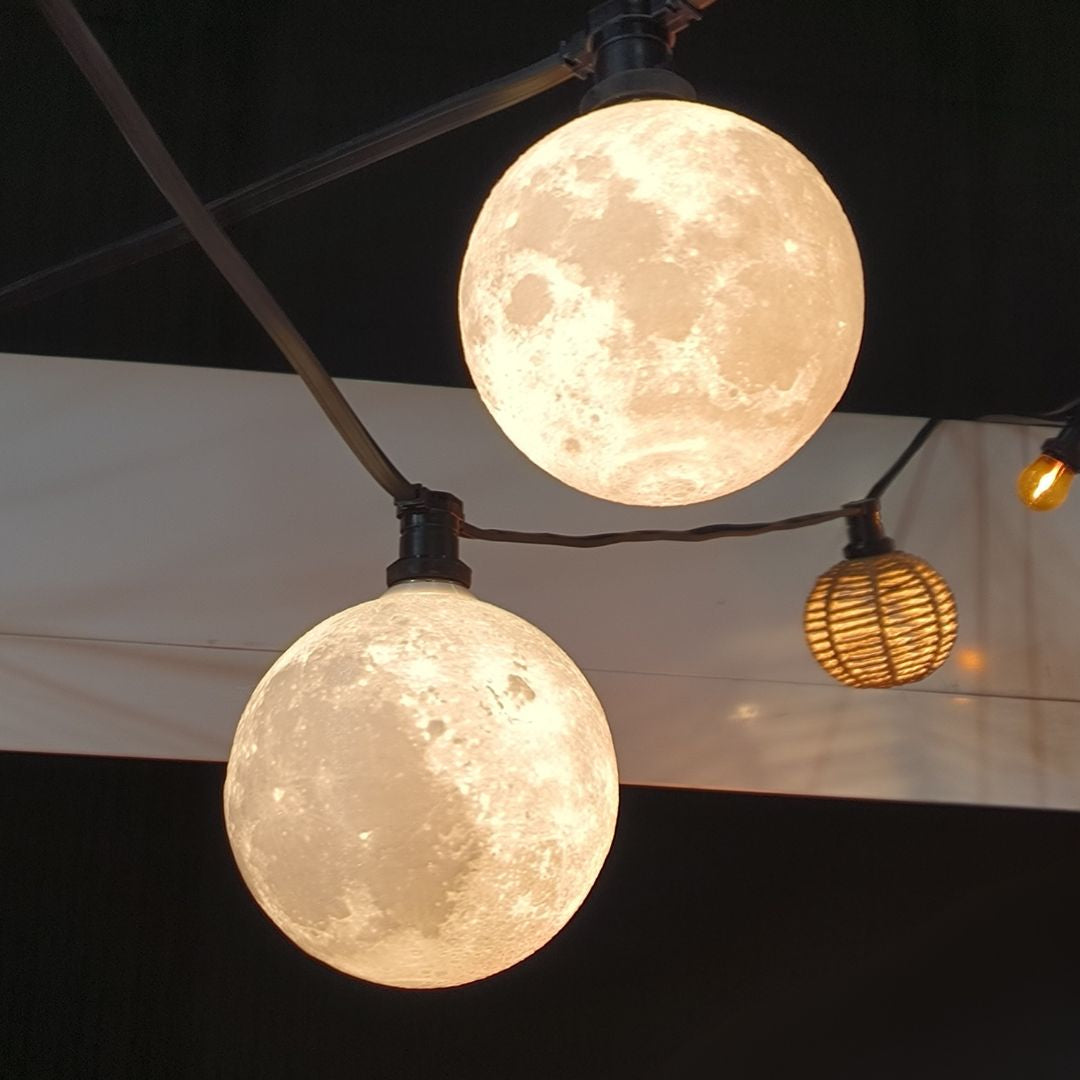 Bombilla LED Decorativa E27 Efecto Luna 3D Ø150 mm – Luz Ambiental 2