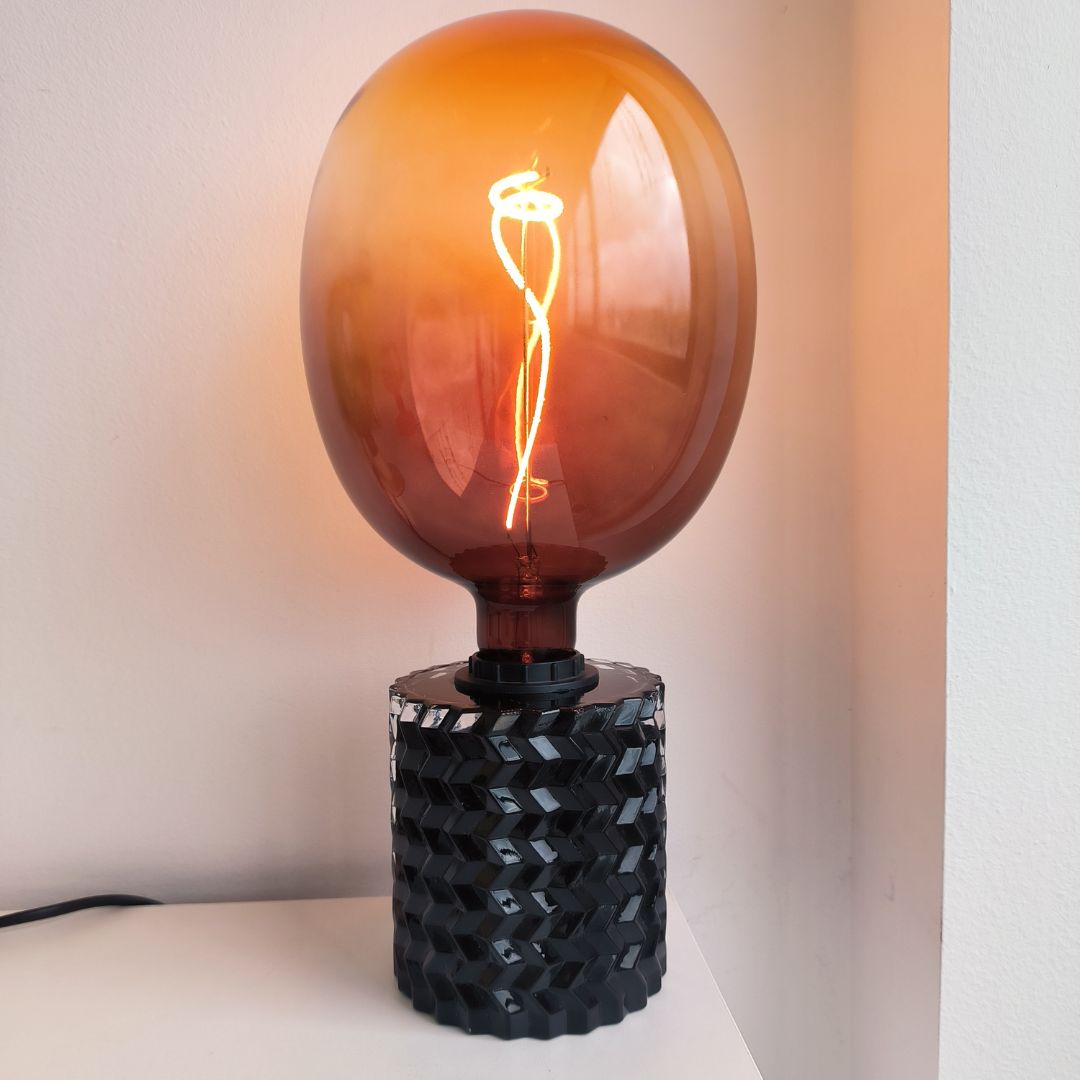 Ampoule Décorative à Filament Led E27 4w 1800k Ovale Dégradé Marron et Orange