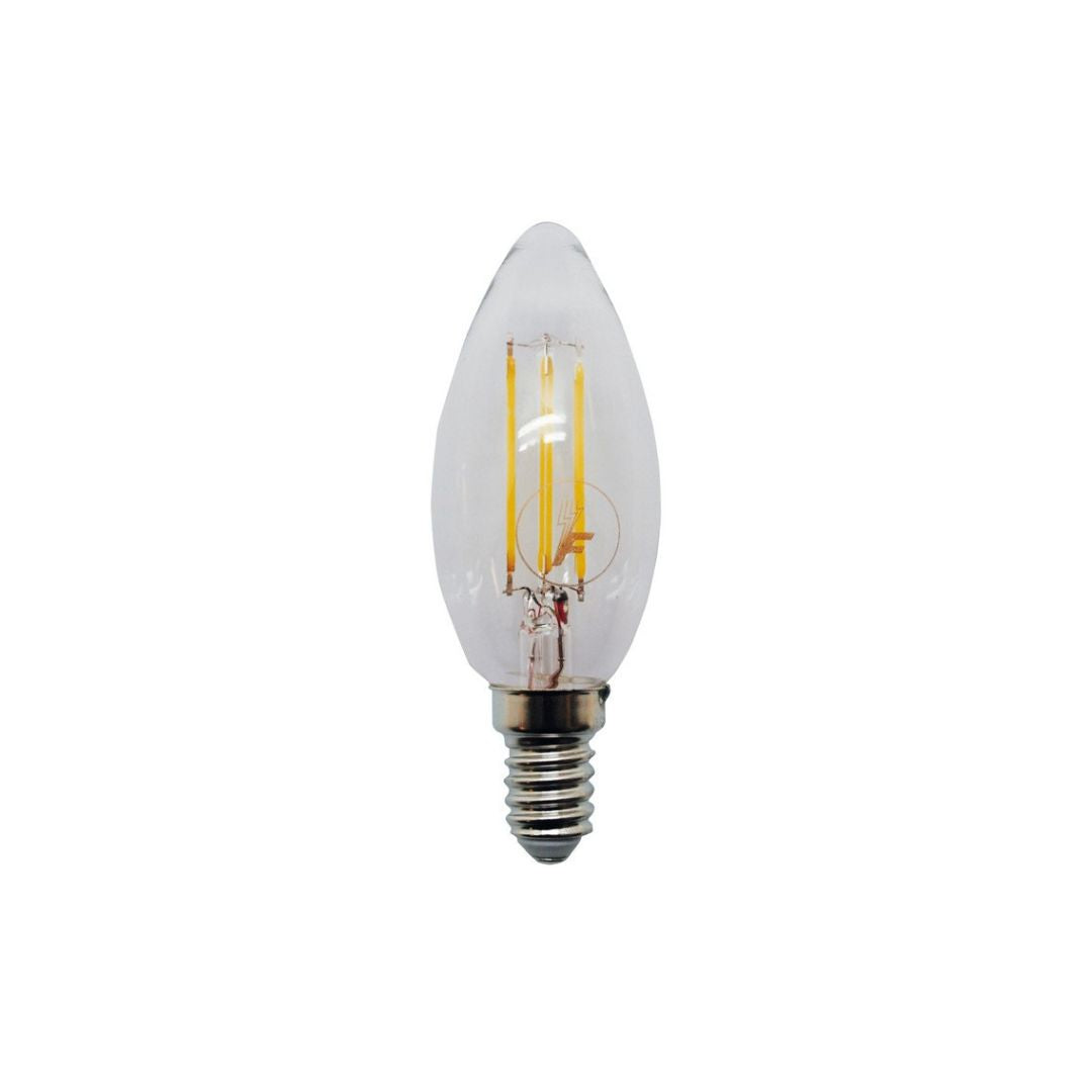 Bombilla Vela Filamento Led E14 4w 2000k-28000k-6000k Clara