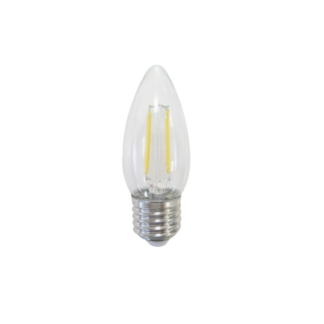 Bombilla Vela Filamento LED E27 4W 2700K Cristal Transparente