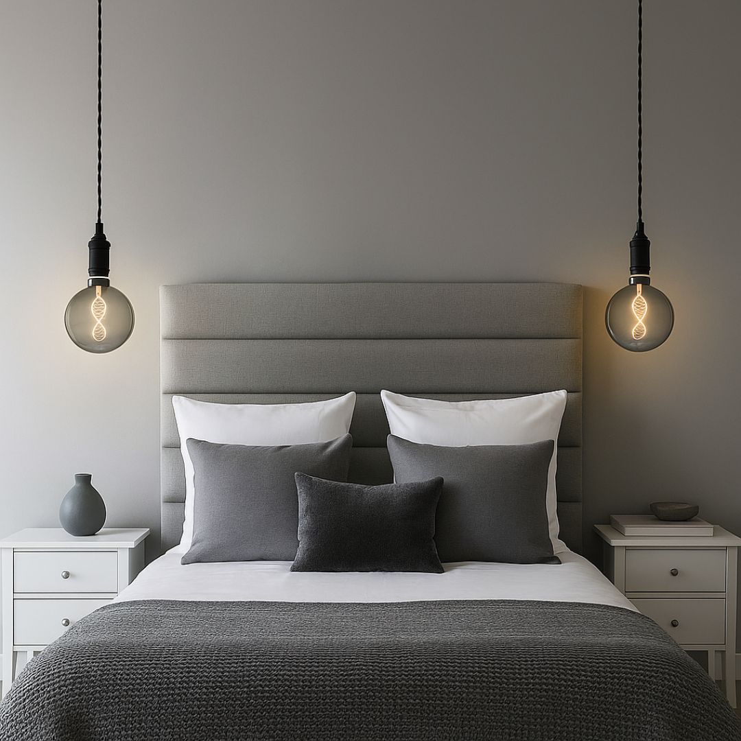 Lâmpada LED decorativa de filamento E27 4w 1800k G125 vidro cinzento