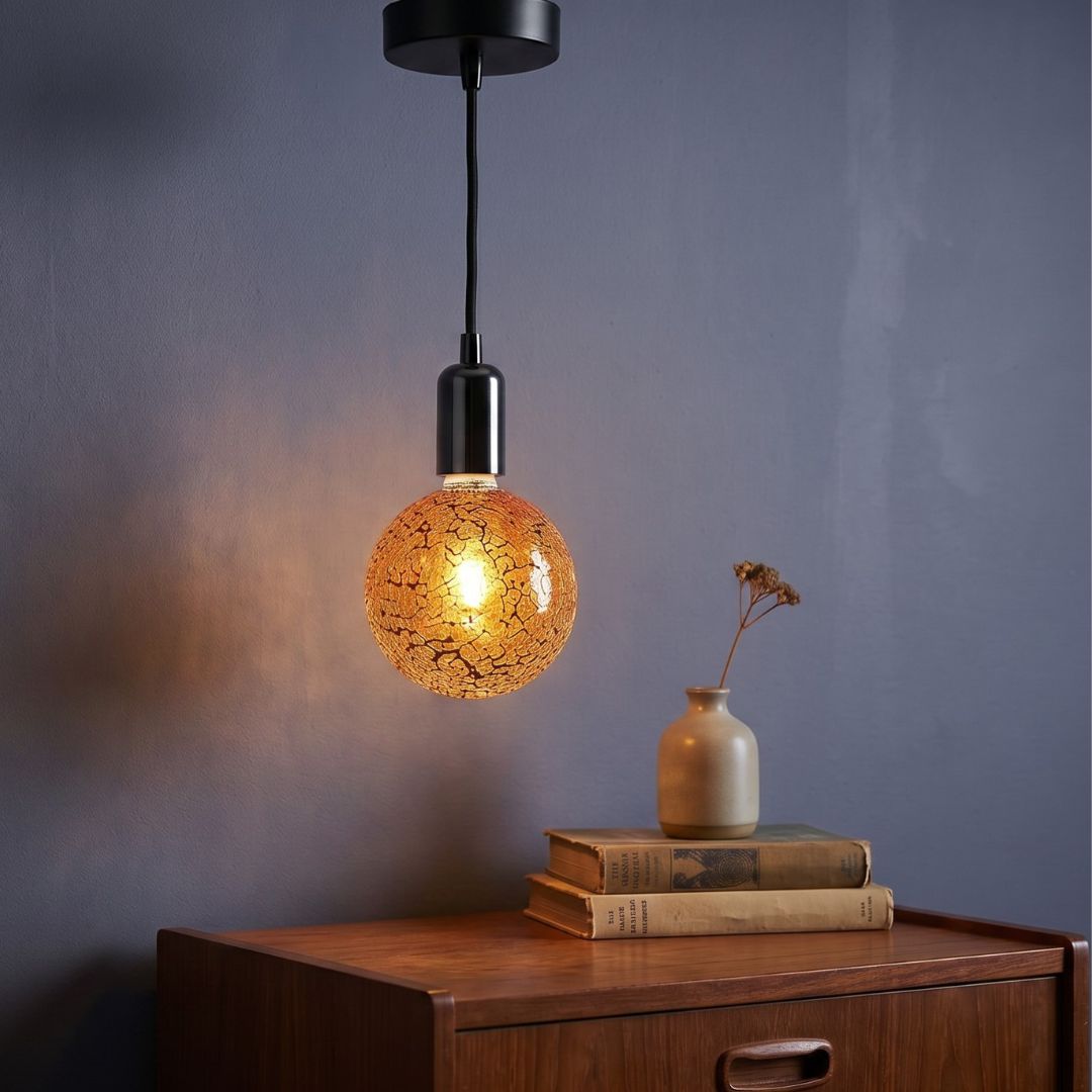 Ampoule Led Décorative E27 4w Globe G125 en Cristaux Rouges
