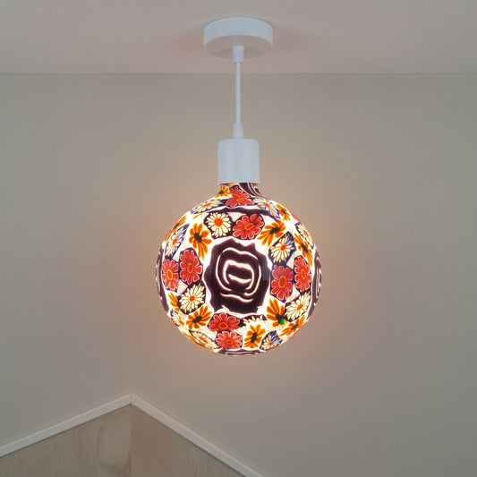 Globo conduzido decorativo do silicone do bulbo E27 4w 3000k com flores cor-de-rosa