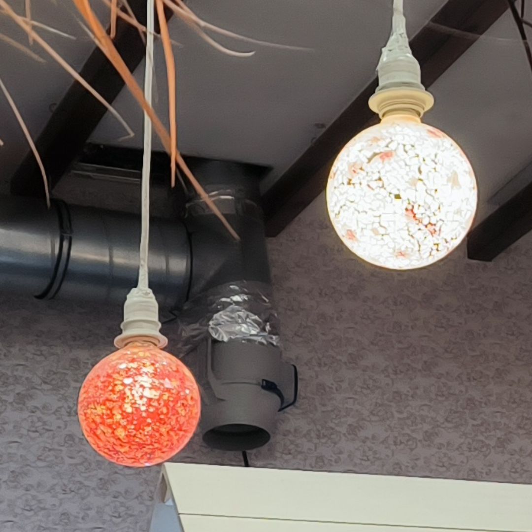 Candeeiro LED Globo Decorativo G125 Tiffany Laranja E27 4W