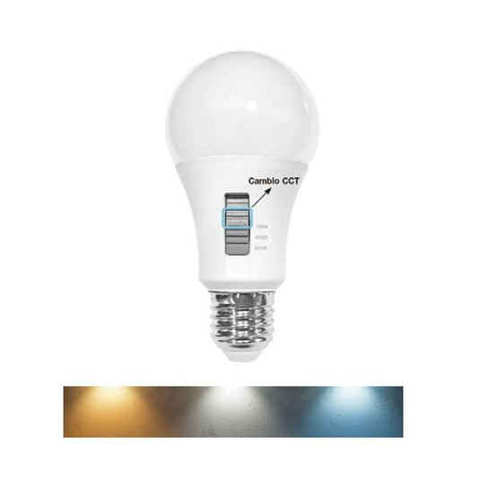 Bombilla Estándar LED 10W Cambio de Tono 3000k-4000k-6000k