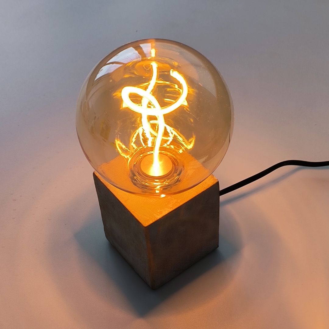 Bombilla LED Decorativa Globo G125 Ámbar – Filamento Espiral, 4W E27
