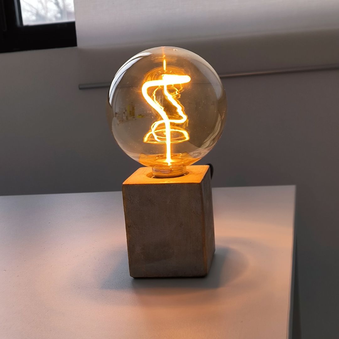 Bombilla LED Decorativa Globo G125 Ámbar – Filamento Espiral, 4W E27