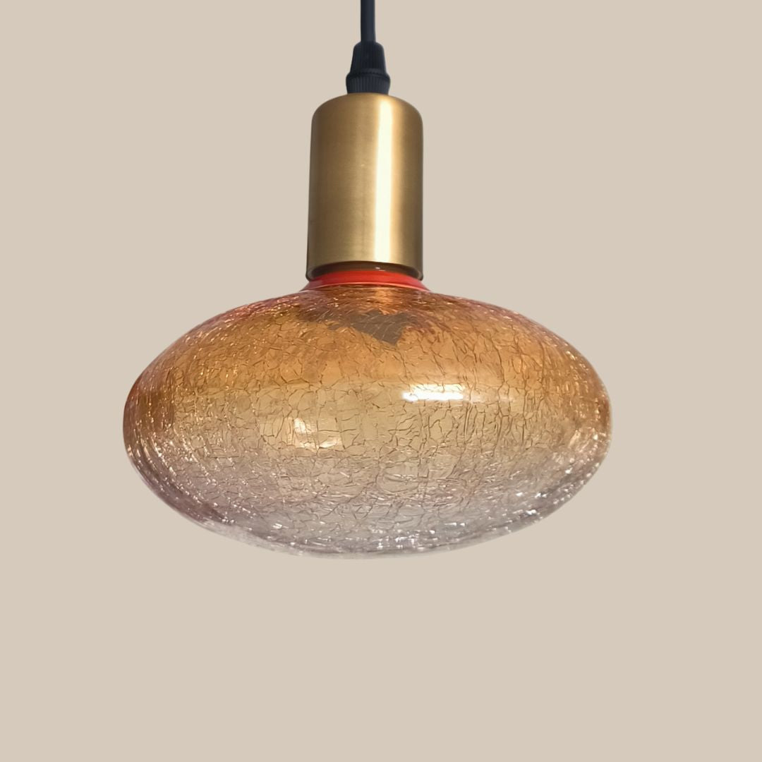 Bombilla LED UFO Craquelada Dorada 3,5W E27 3000K – Luz Cálida Decorativa
