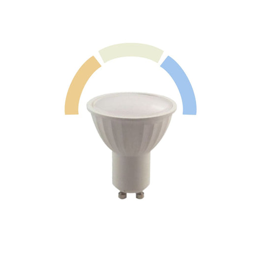 Ampoule Led Dichroïque GU10 6W Changement de Tonalité 3000k-4000k-6000k avec Mémoire