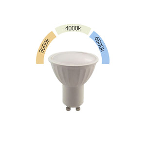 Bombilla Dicroica Led GU10 6W Cambio de Tono 3000k-4000k-6000k con Memoria