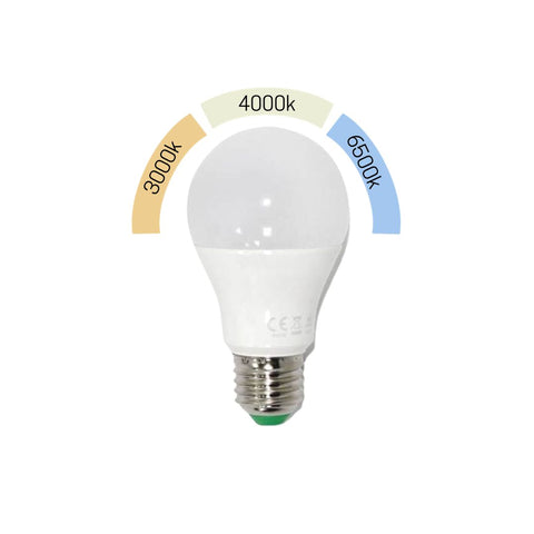 Bombilla Estándar Led E27 10W Cambio de Tono 3000k-4000k-6000k con Memoria