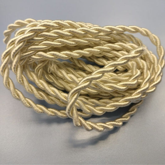 Cable Eléctrico Textil Trenzado Seda 2x 0,75 mm Beige venta por metros