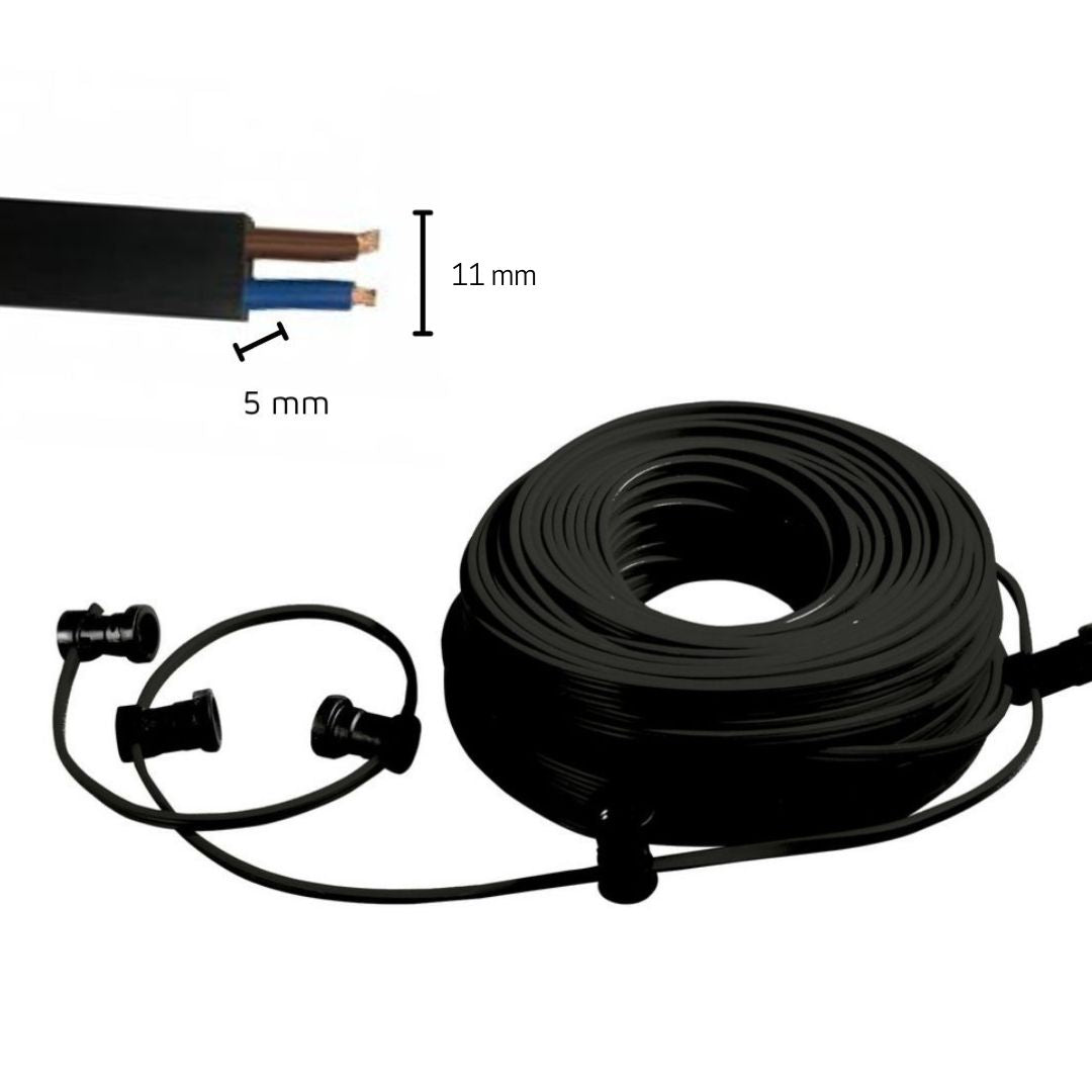 Cable Manguera plana para portalámparas ideal guirnalda de luces venta por metros