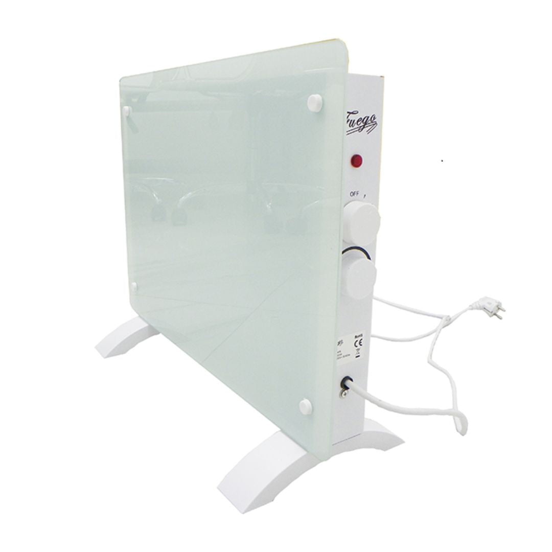 Calefactor de Cristal Templado 2000W | Diseño Elegante en Gris azulado