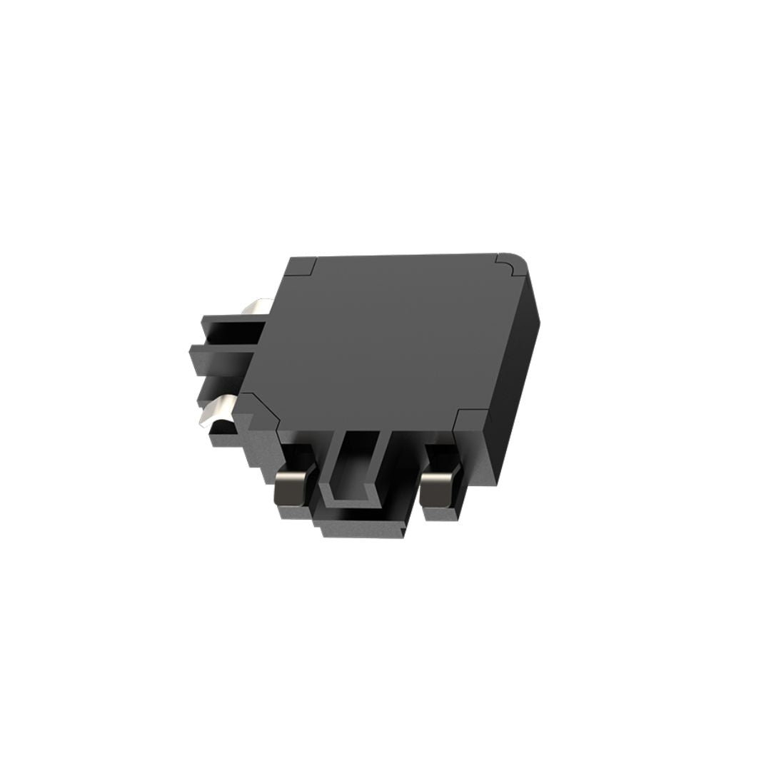 Conector en L para Mini Carril Magnético de Superficie – Negro