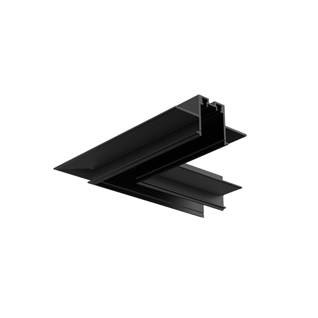 Conector en L No Electrificado para Mini Carril Magnético - Obra Nueva y Escayola