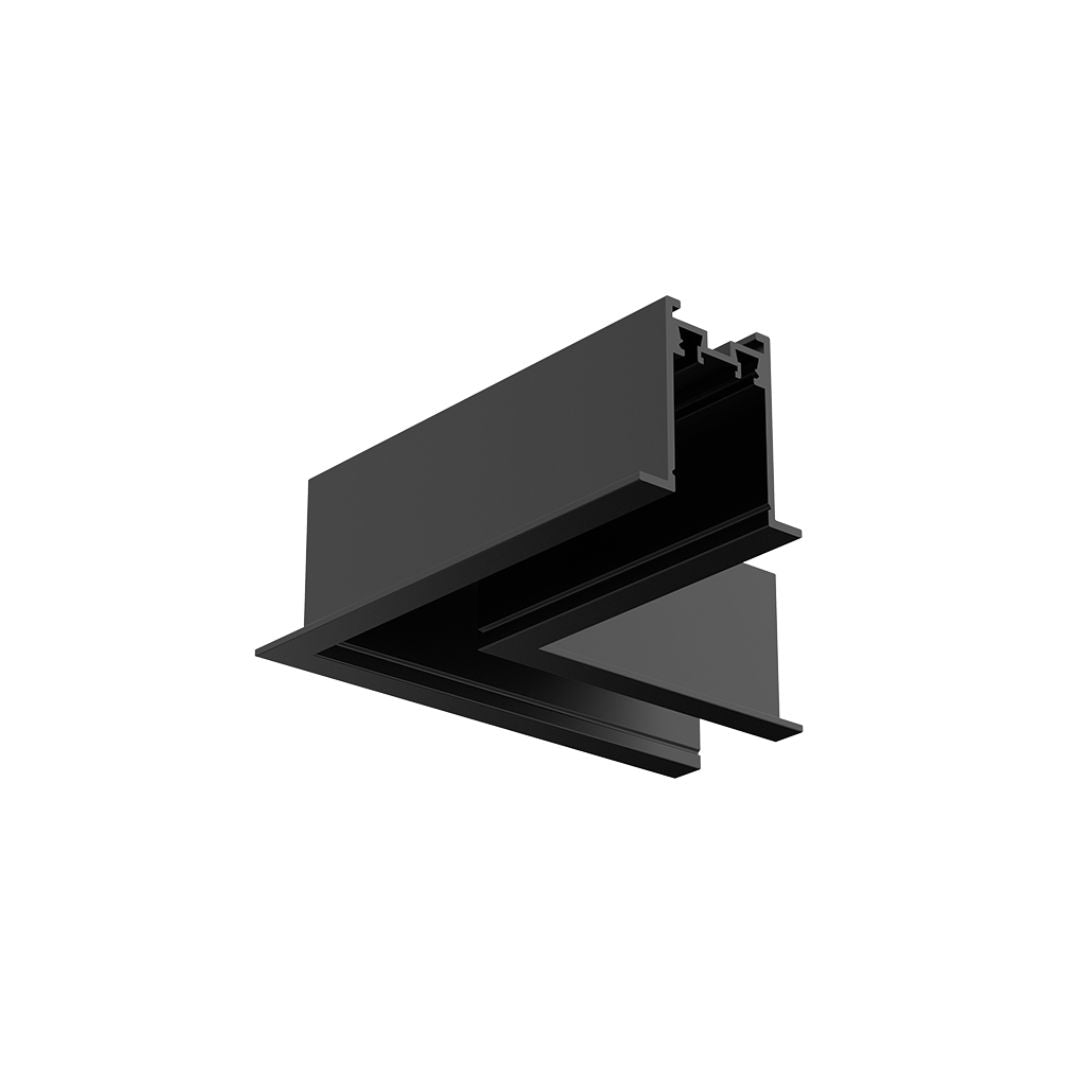 Conector en L no Electrificado para Mini Carril Magnético Empotrar Especial Pladur