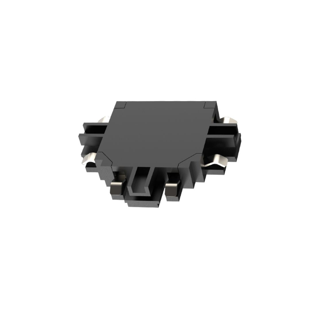 Conector en T para Mini Carril Magnético de Superficie – Negro
