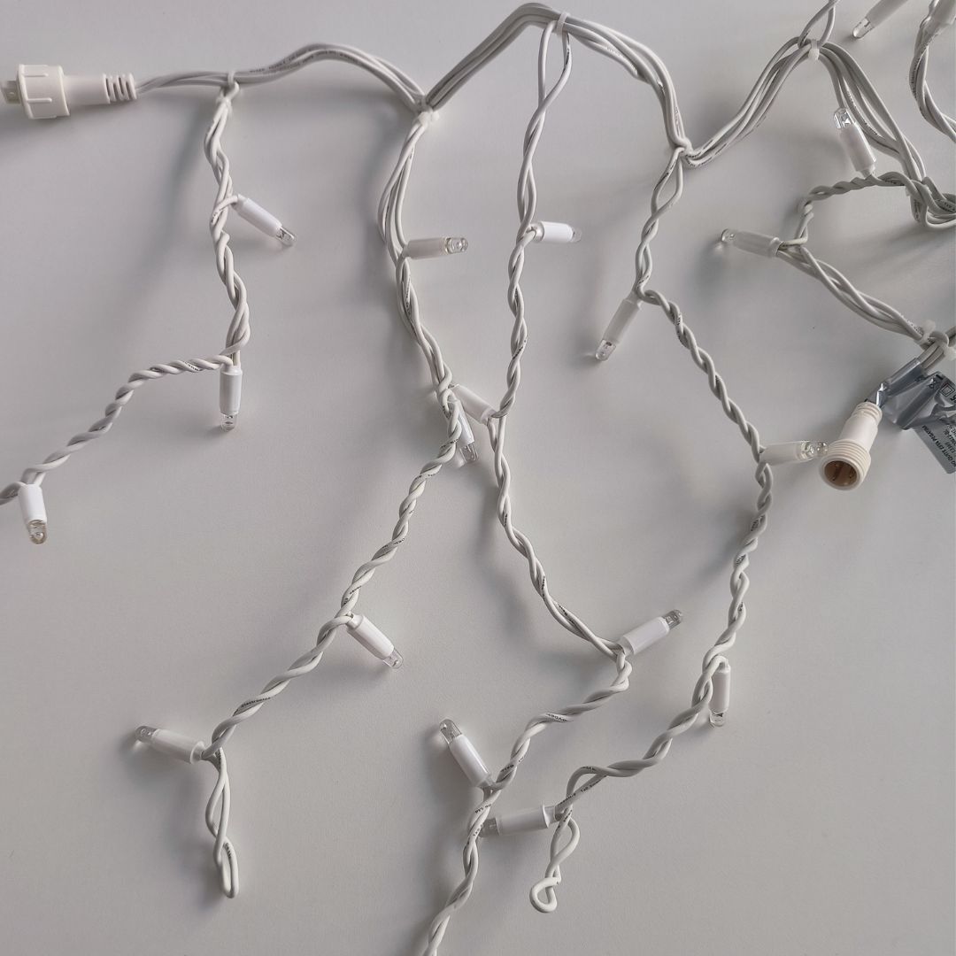 Cortina de 400 luzes LED vermelhas com bancos intermitentes para interior e exterior IP65