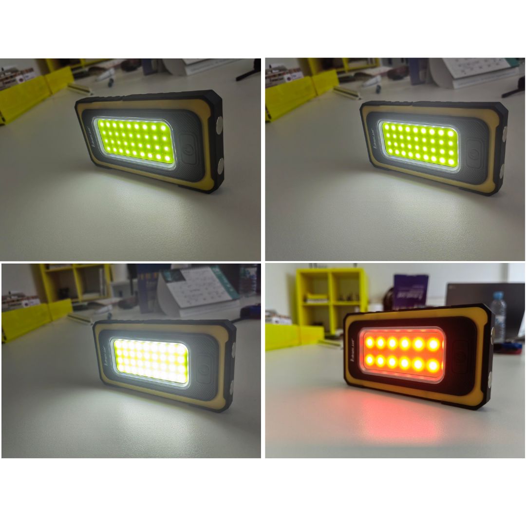 Lanterne solaire LED rechargeable par USB avec crochet et aimant 10 W + 5 W IP44