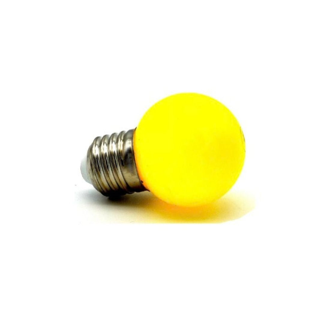 Bombilla Esférica Led E27 Colores 0,5w, especial guirnaldas