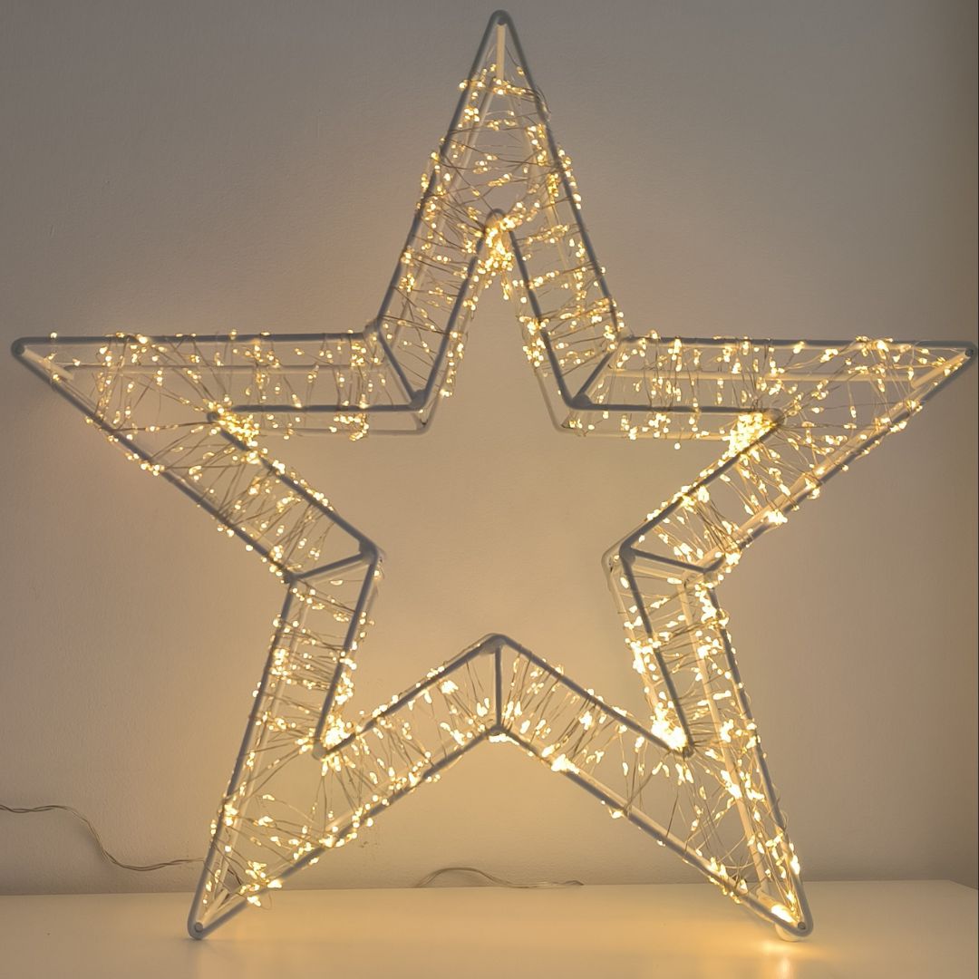 Luz LED estrela de Natal 6W 3000K