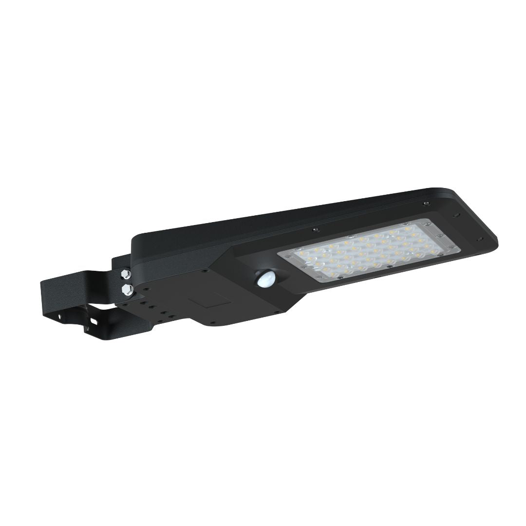 Cabeza Farola LED Solar 25W 6000K con Sensor Crepuscular y de Movimiento IP65