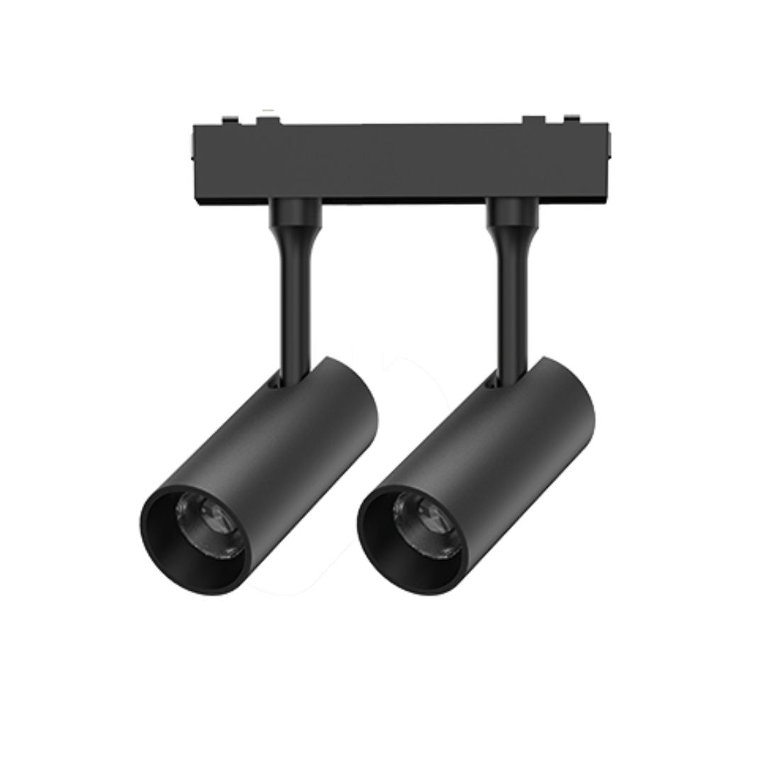 Foco Doble LED 14W  Orientable 360º para Carril Magnético – Cambio de Tono