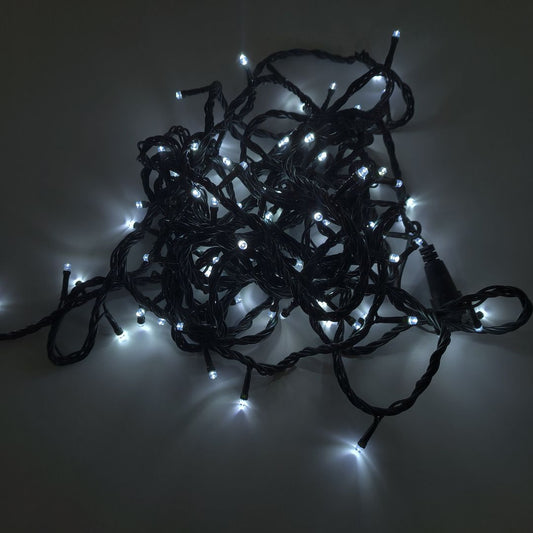 Guirlande lumineuse décorative d'intérieur à 100 LED blanches IP20, 10,5 m