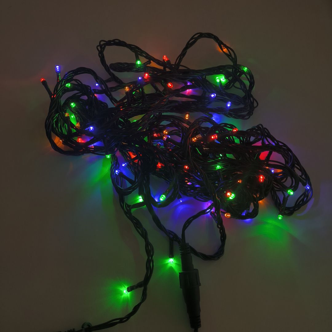 Guirlande lumineuse décorative d'intérieur 100 LED multicolores IP20, 10,5 m