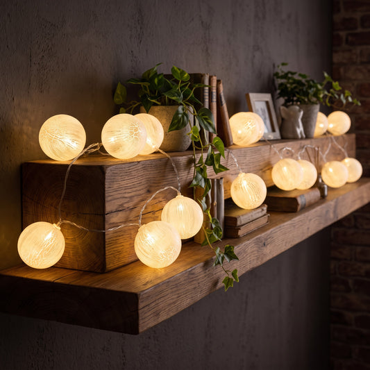 Guirlande Led avec 10 Boules Blanches 1,25 mt