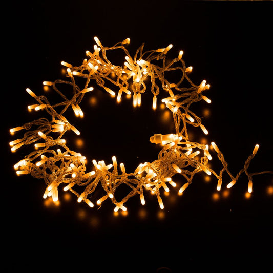 Guirlande lumineuse 144 LED jaunes – 15 m avec câble transparent, intérieur uniquement IP20