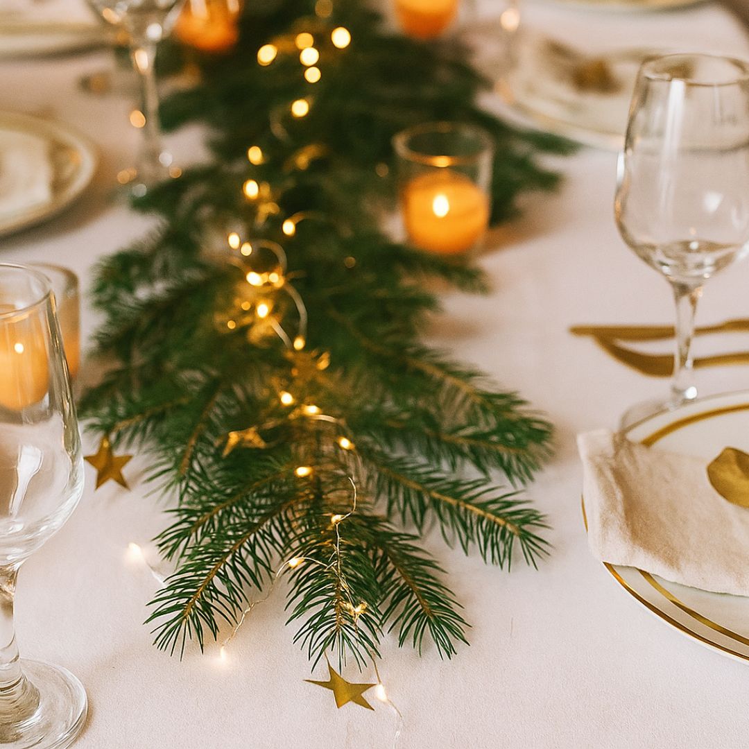 Guirnalda LED con Estrellas Doradas y Perlas Blancas – 200 Luces Cálidas, 1,5 m