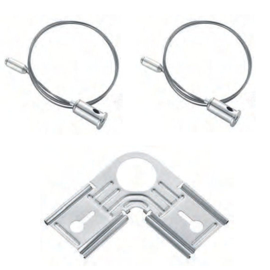 Kit de Suspensión para Conexión en L – Accesorio de Colgar con 2 Cables