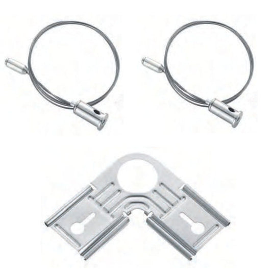 Kit de Suspensión para Conexión en L – Accesorio de Colgar con 2 Cables