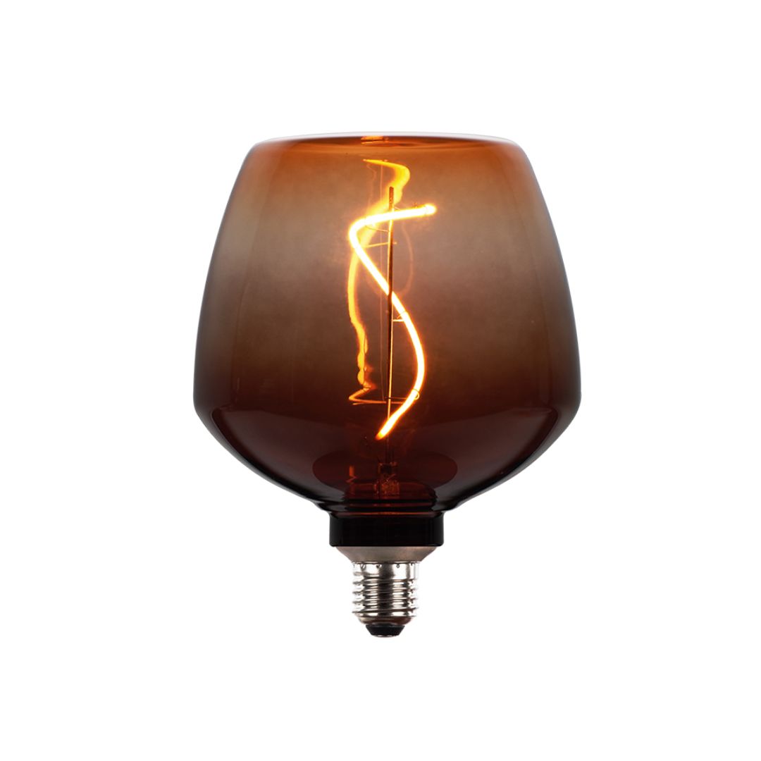 Bombilla LED Decorativa E27 4W 1800K Filamento Degradado Marrón y Naranja 3